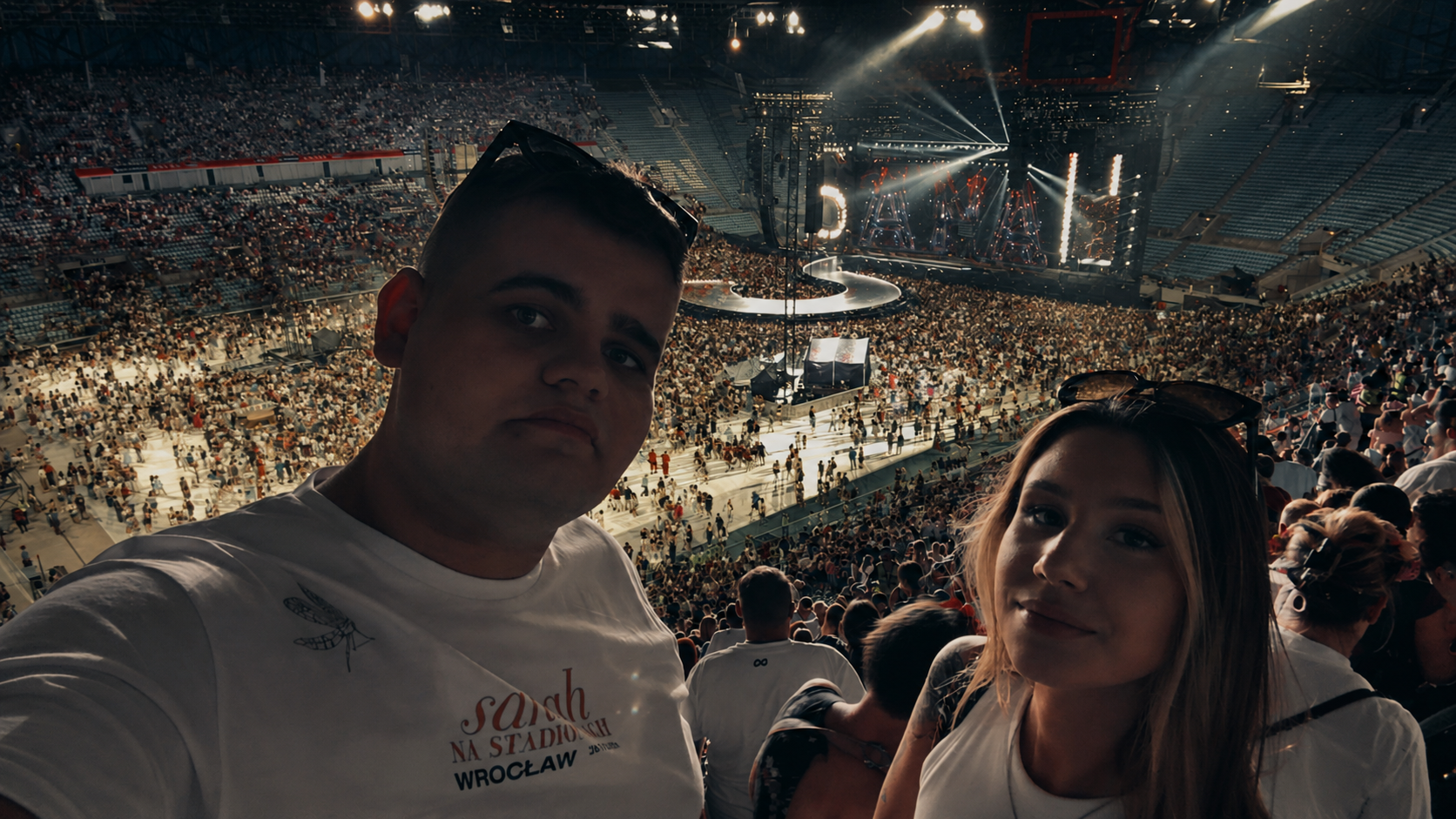 Marcel i Aleksandra na koncercie Sanah na stadionie we Wrocławiu